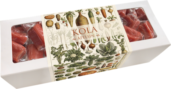 Kola, ca 200 g/ask, 17x6 cm.